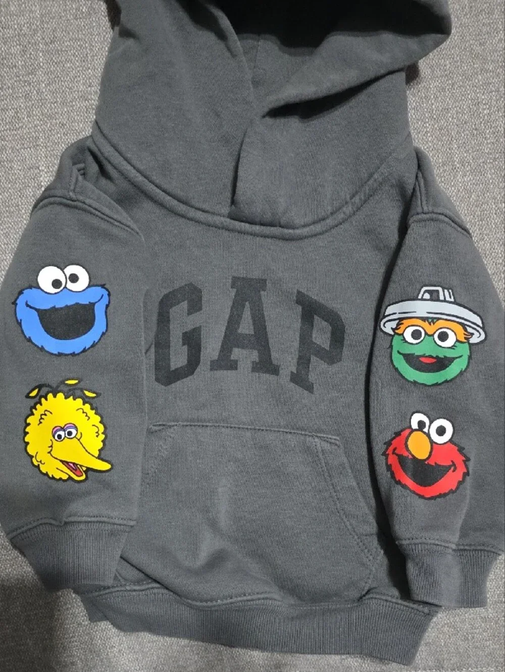 Baby GAP Sesame Street Dark Gray Hoodie 12-18 M